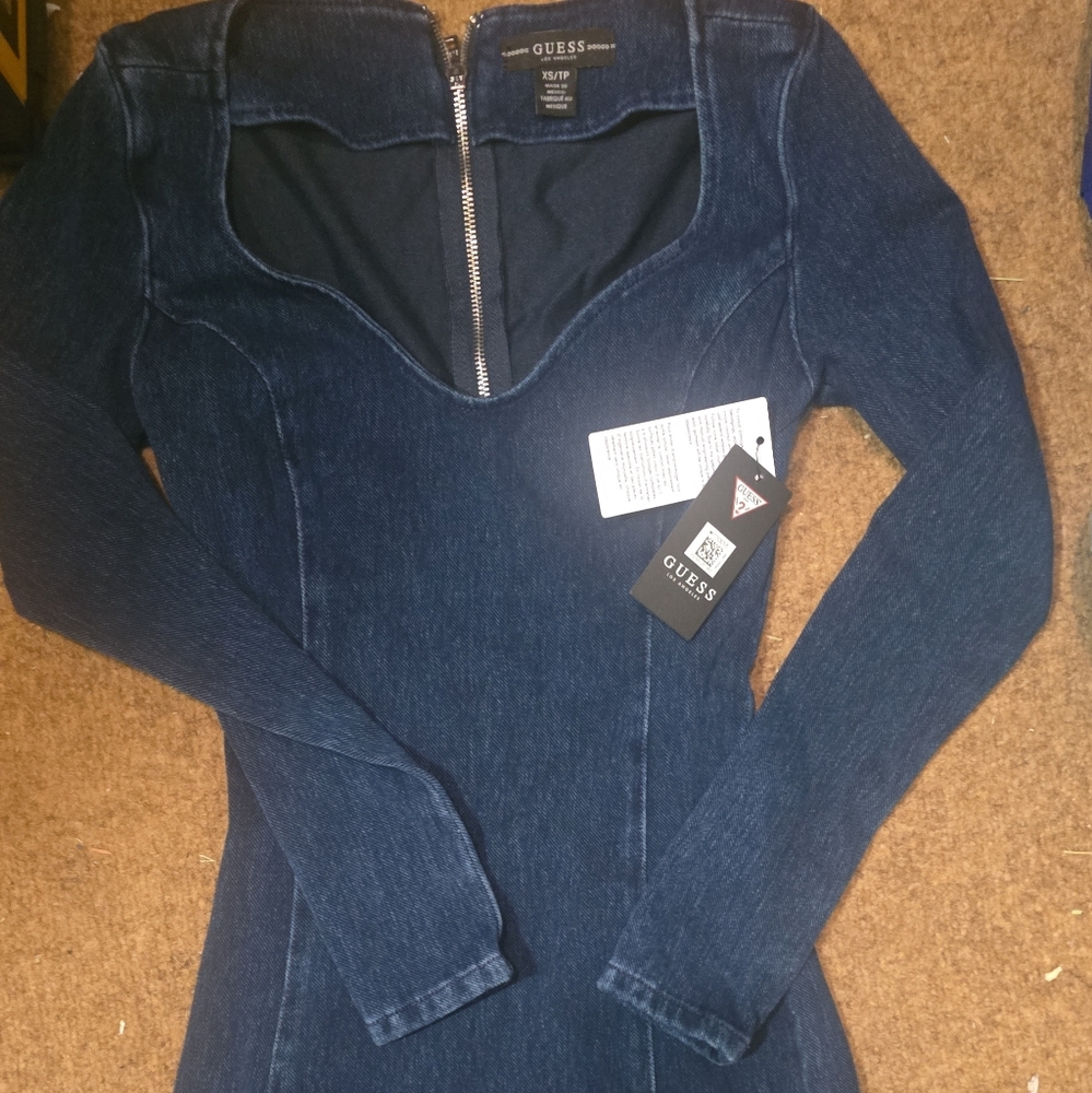 Guess Blue Denim Overalls Classic Style